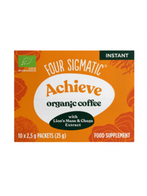 four sigmatic achieve organic instant mushroom coffee mit lions mane 20 x 3 g nahrungsergänzungsmittel