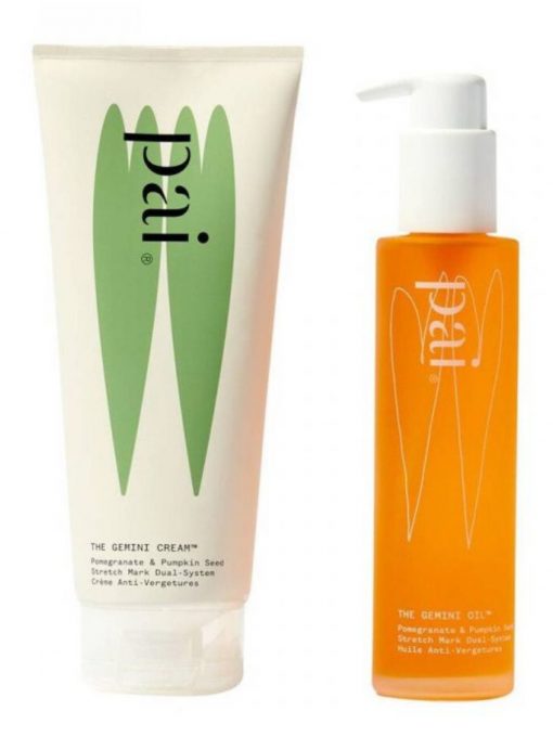 pai skincare the gemini pomegranate and pumpkin seed stretch mark system against pregnancy stretch marks