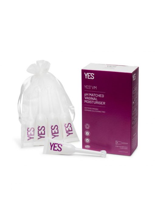 yes vaginal moisturizer organic lubricant & water-based moisturising gel applicators 6 x 5 ml