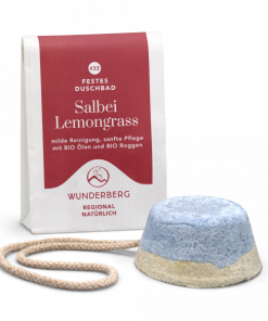 SALE Wunderberg Festes Duschbad Salbei-Lemongrass 80 g