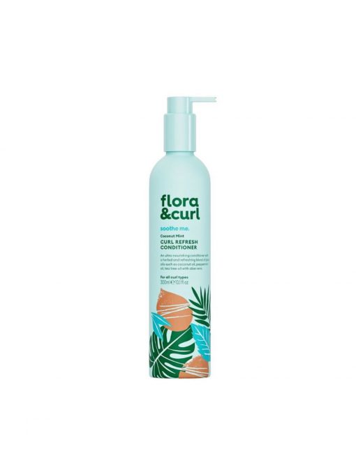 flora & curl coconut mint curl refresh conditioner 300ml