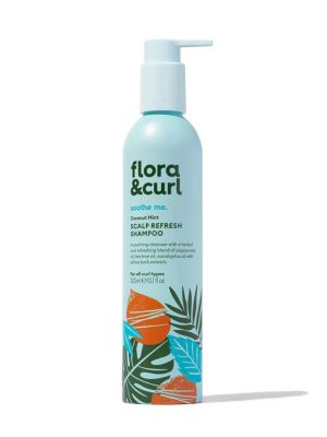 flora & curl coconut mint scalp refresh shampoo 300ml