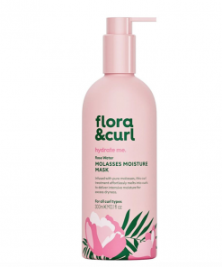 flora & curl rose water & honey molasses moisture mask 300ml