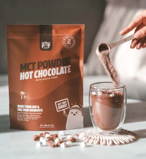 the friendly fat company mct powder hot chocolate 260g