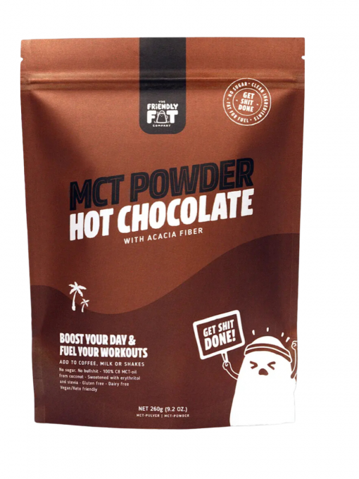 the friendly fat company mct powder hot chocolate 260g