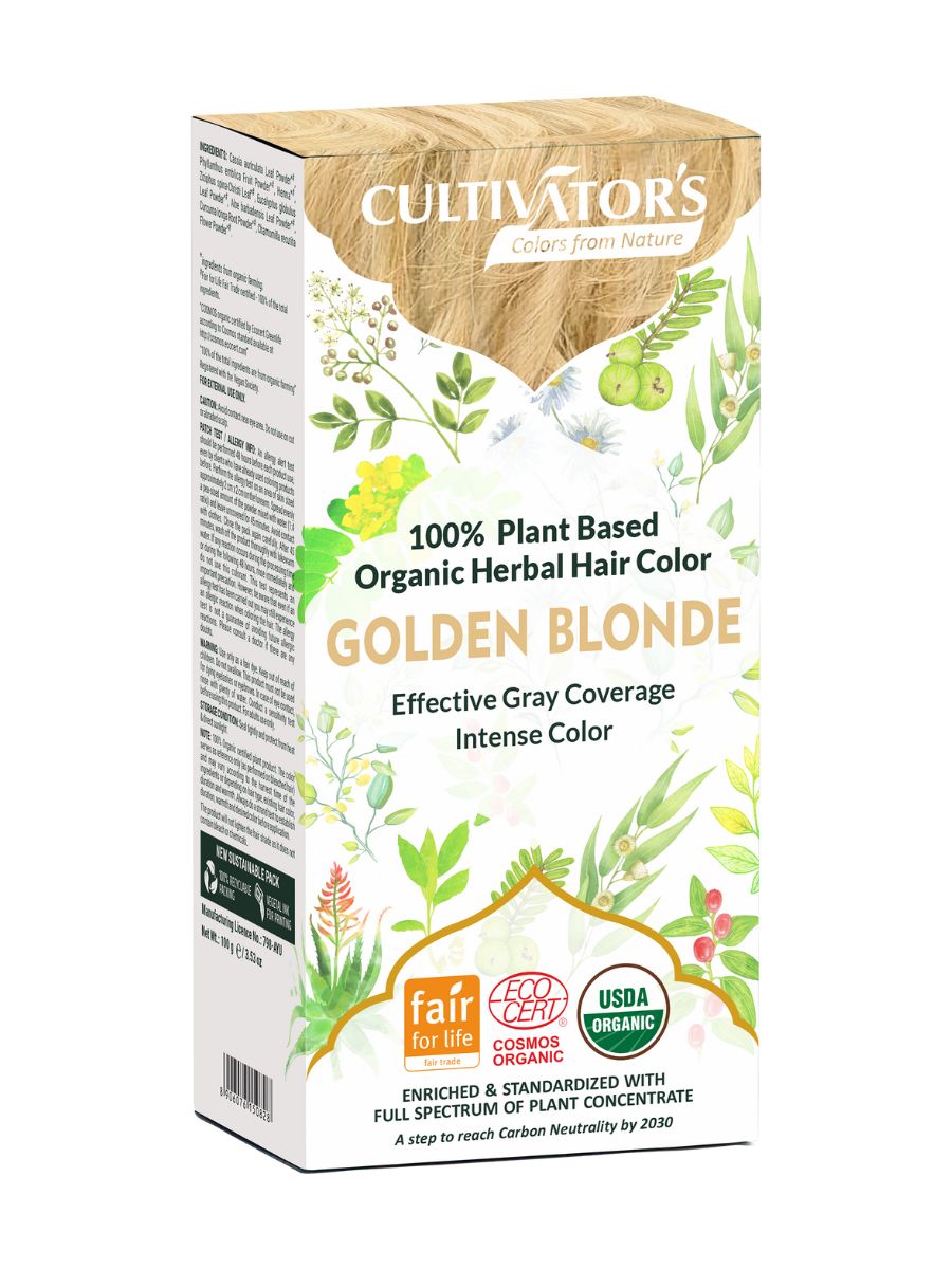 cultivator`s organic herbal hair color golden blonde 100 g