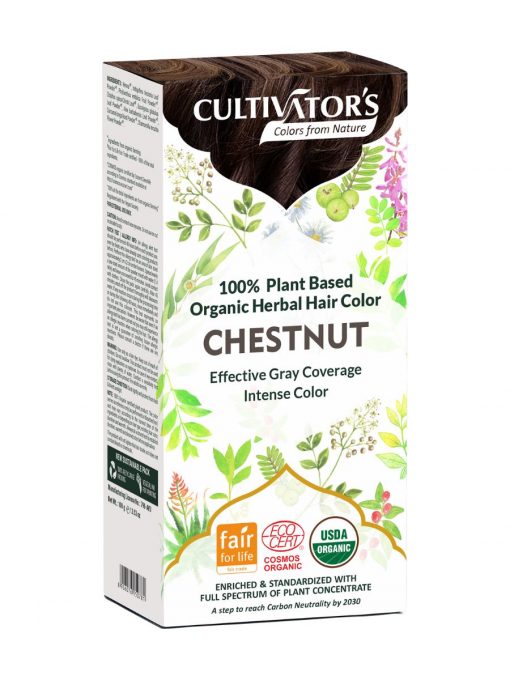 cultivator`s organic herbal hair color chestnut 100 g