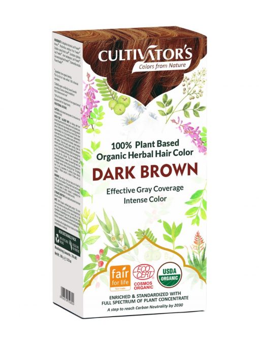 cultivator`s organic herbal hair color dark brown 100 g