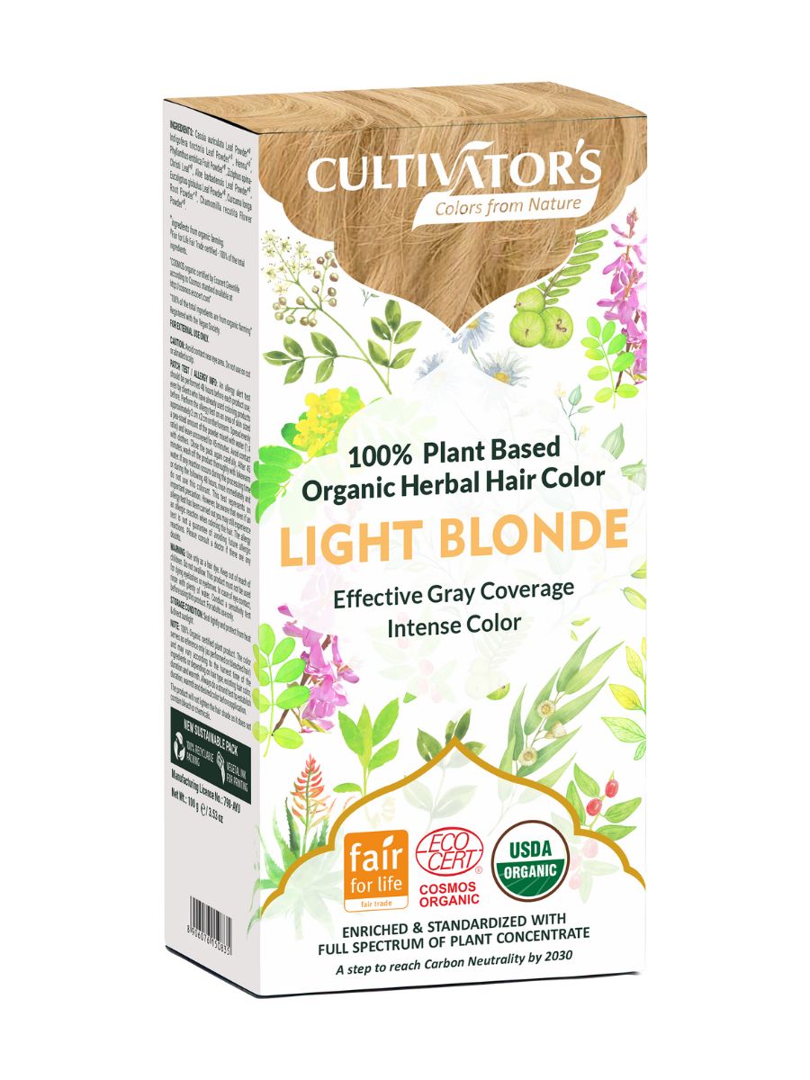 cultivator`s organic herbal hair color light blonde 100 g