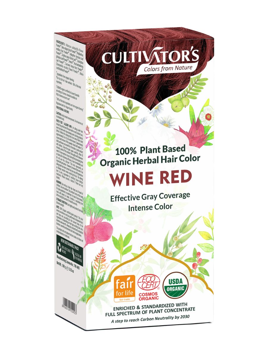 cultivator`s organic herbal hair color wine red 100 g