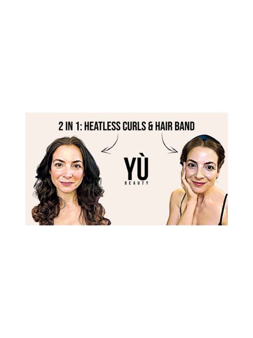 yÙ beauty 2 in 1: riccioli senza calore & elastico per capelli